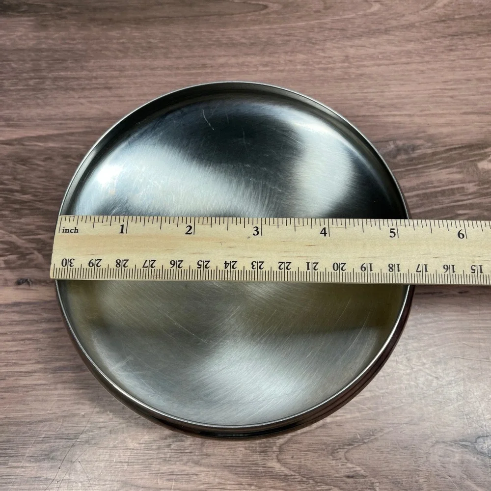 Revere Ware Pot Lid Replacement Set of 2 Silver Stainless Steel Vintage 7.5